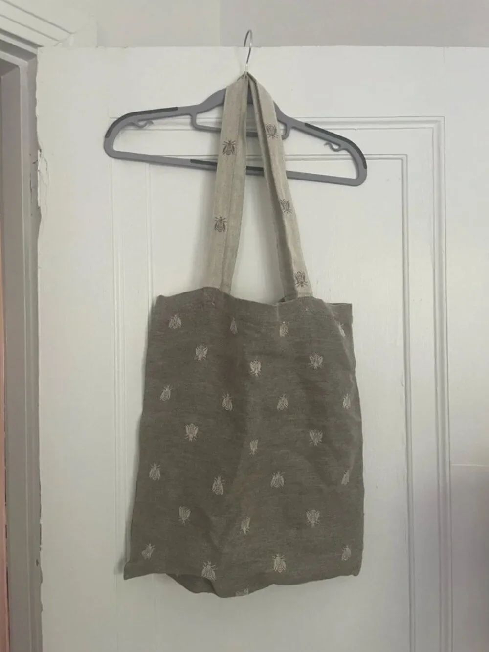 Italian Embroidered Bumblebee Tote Bag